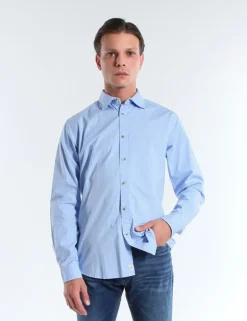 CAMICIA CHEALS PCO AZZURRO