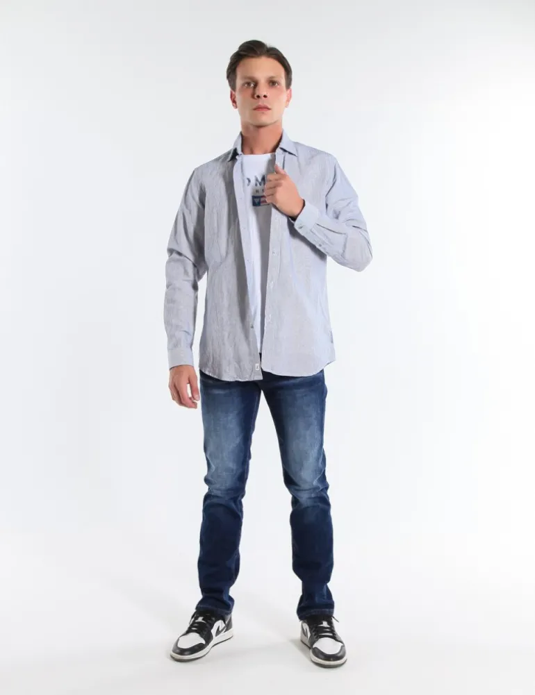CAMICIA PARKS TLIR BIANCO BLU