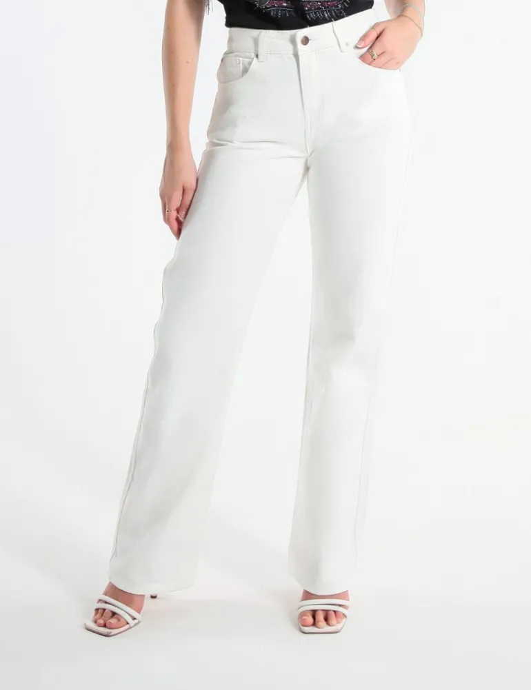 JEANS GALE 10OZ BIANCO