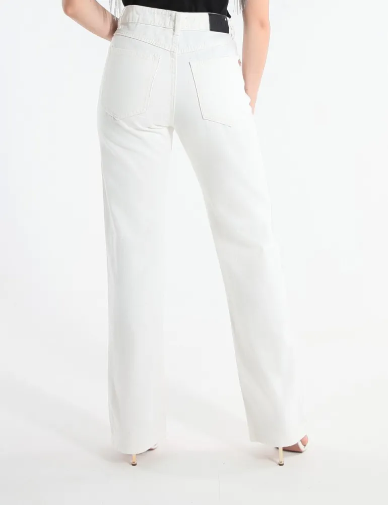 JEANS GALE 10OZ BIANCO