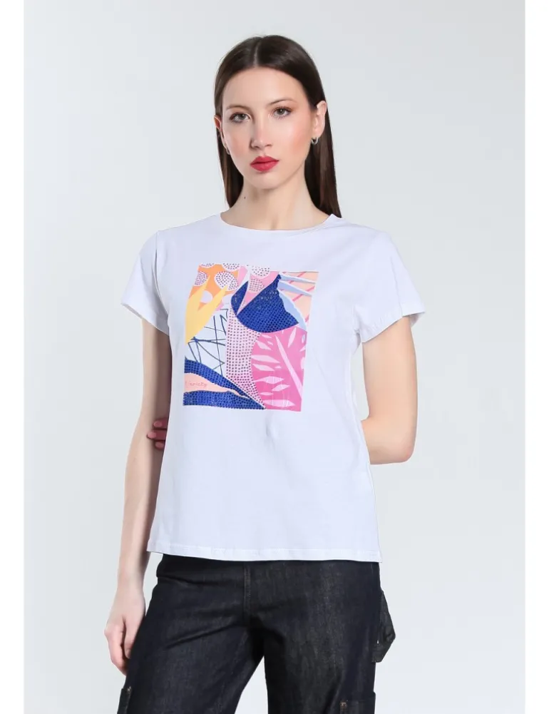 T-SHIRT APPE JCOSW BIANCO FIORI