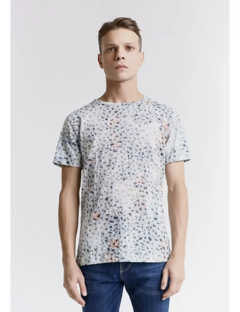 T-SHIRT CROWN JCOF BLU
