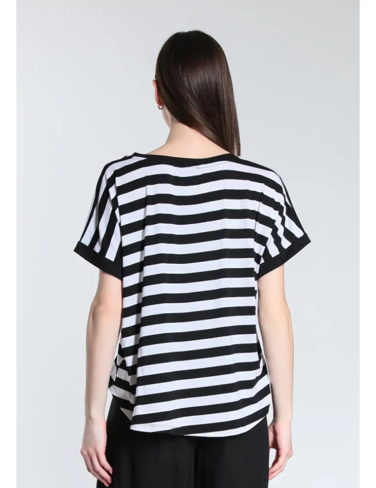 T-SHIRT LITTIA JCOR NERO