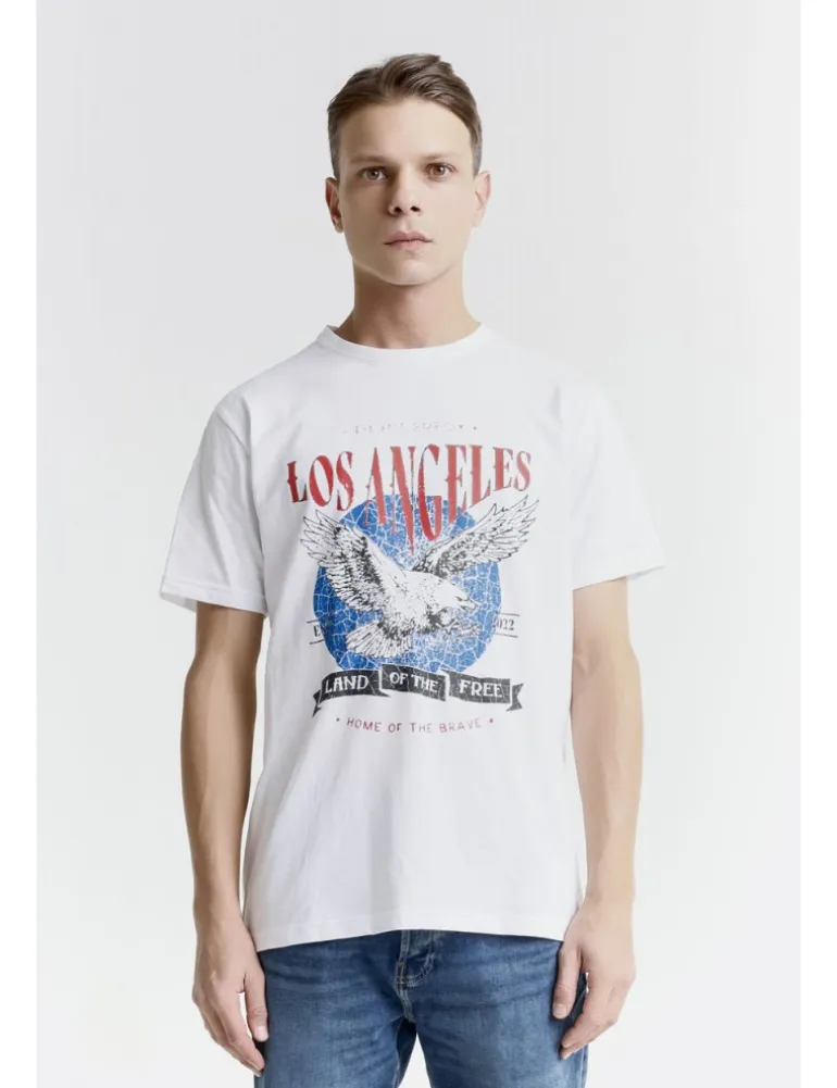 T-SHIRT MC ALMES JCOP2 BIANCO