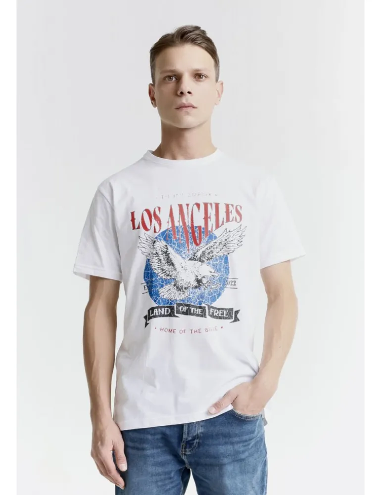 T-SHIRT MC ALMES JCOP2 BIANCO