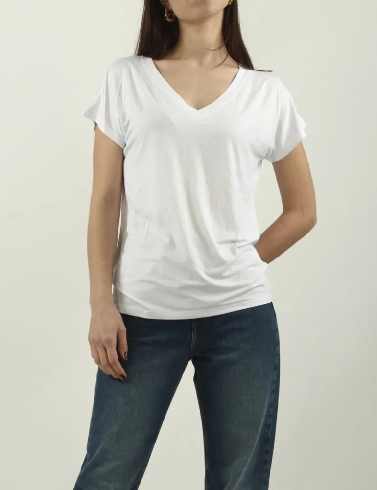 T-SHIRT V IOLE JCO BIANCO