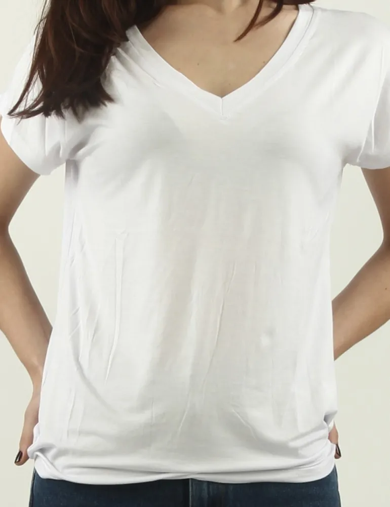 T-SHIRT V IOLE JCO BIANCO