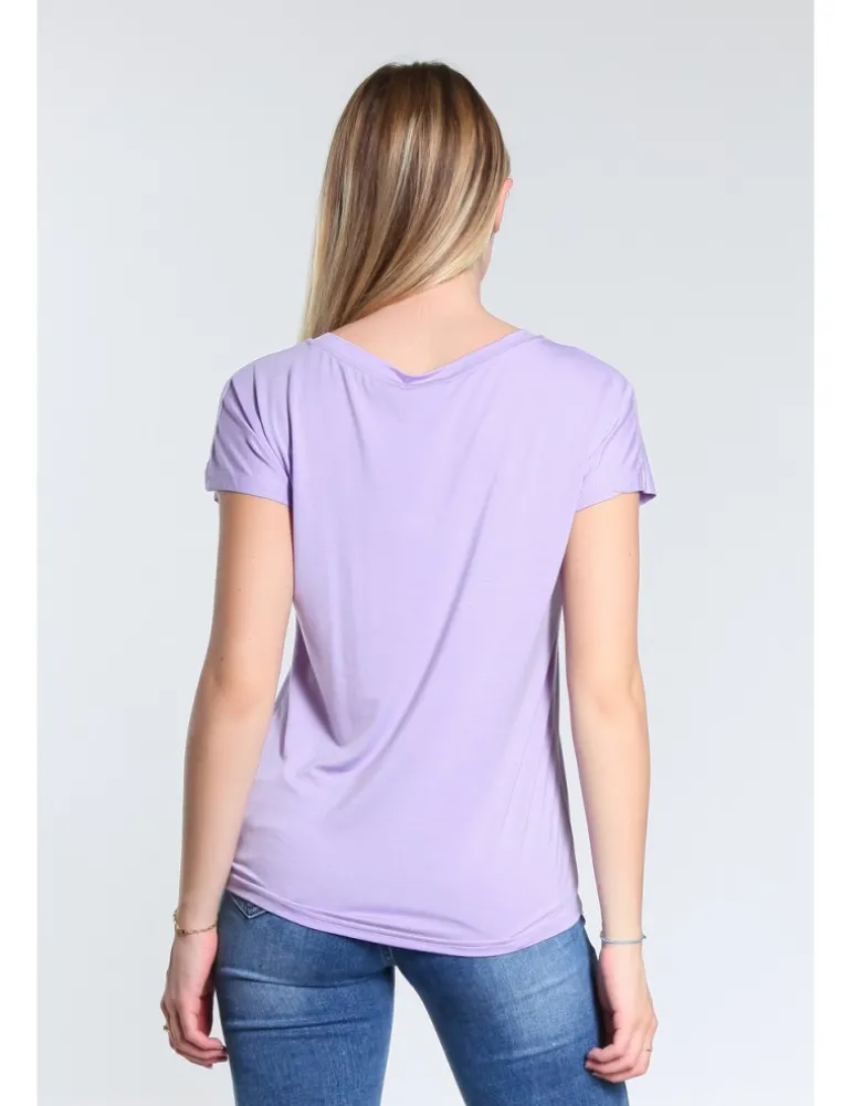 T-SHIRT V IOLE JCO GLICINE