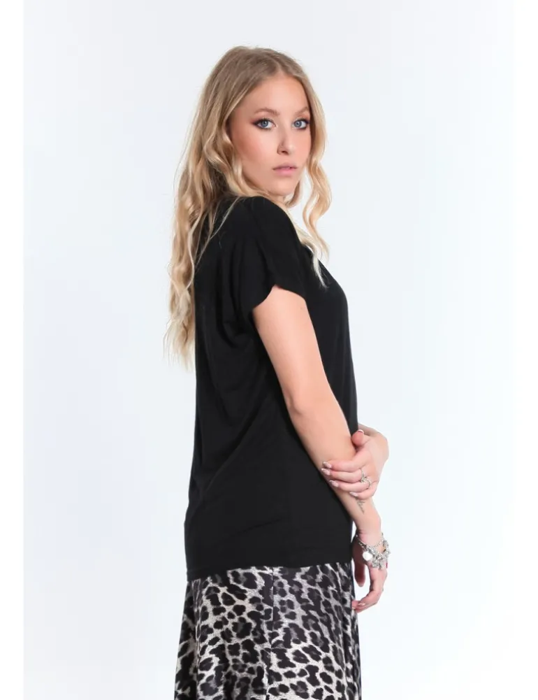 T-SHIRT V IOLE JCO NERO